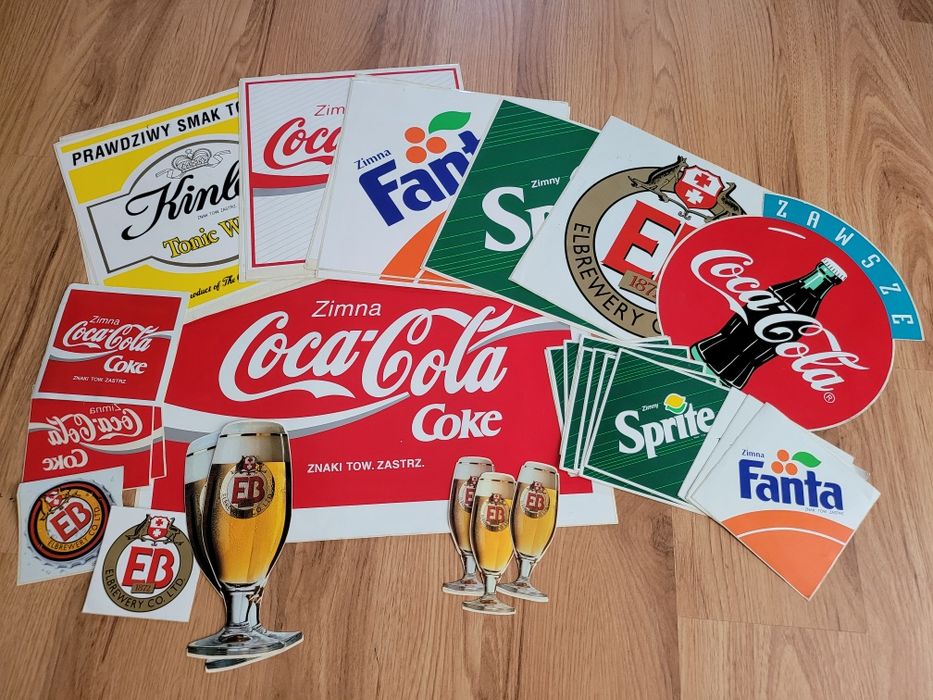 Nalepki Coca-Cola, EB,Fanta - Lata 80/90.