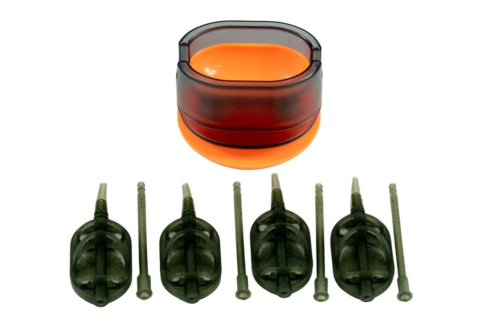 4 x podajnik z lotką ARC INLINE DURA FLAT FL 30g + EXTRA foremka