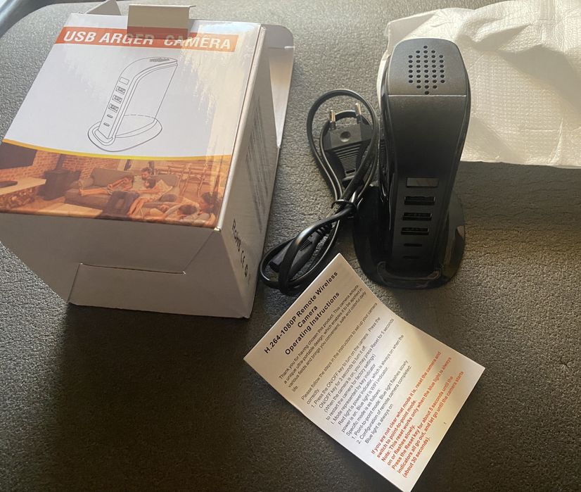 Wi Fi Міні Камера в зарядці,відеоогляд зарядка,відеоспостереженя,видео