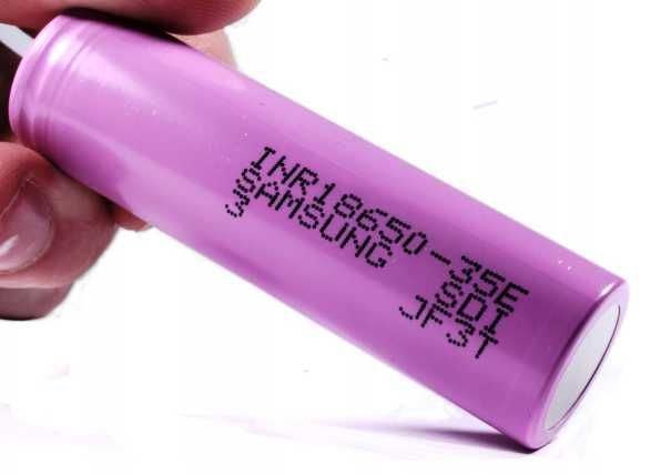 Аккумулятор Li-Ion (INR18650-35E) для фонарика, с выпуклым плюсом