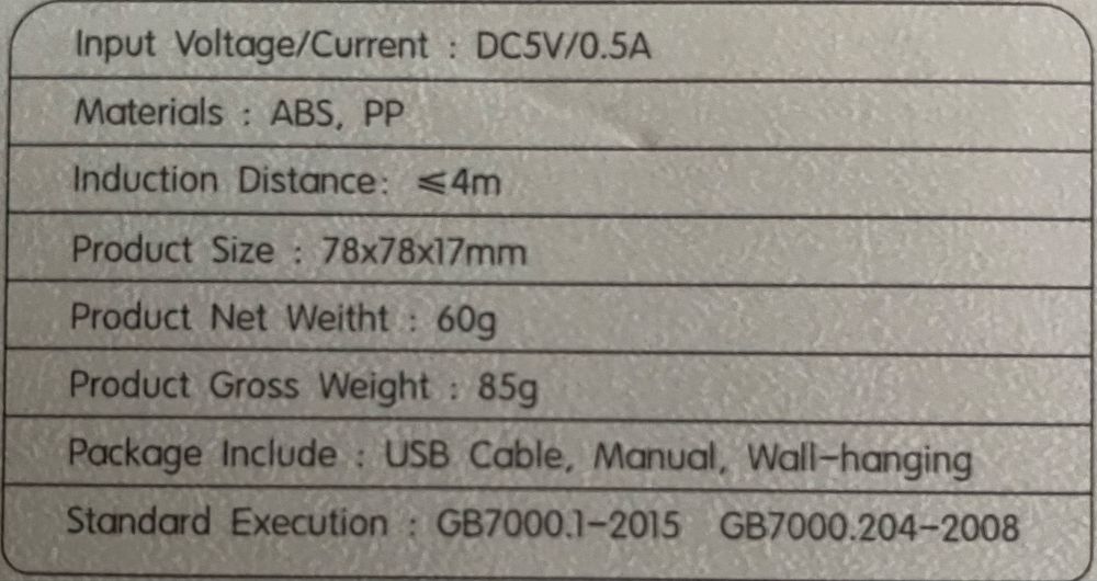 Inteligentna Lampka na Czujnik Ruchu Bezprzewodowa nowa