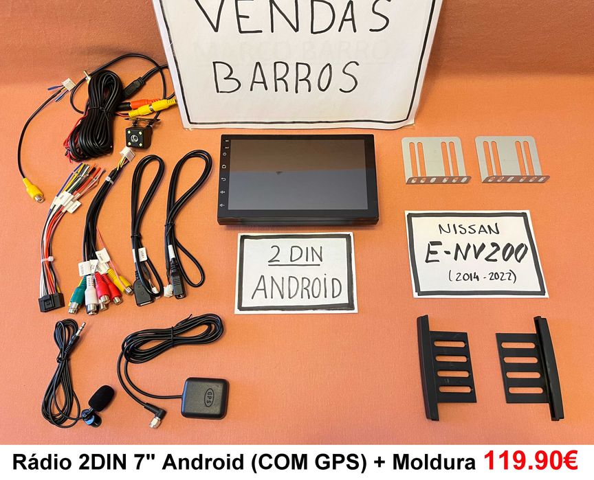 (NOVO) Rádio 2DIN • Nissan NV200 • e-NV200 • NV250 • Android [4+64GB]
