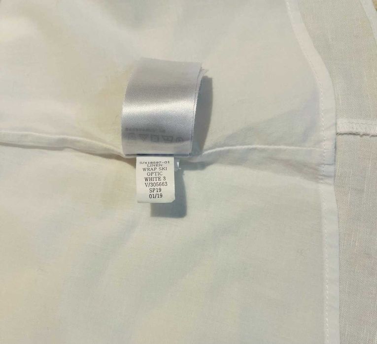 Женская белая льняная юбка на запах Gap
