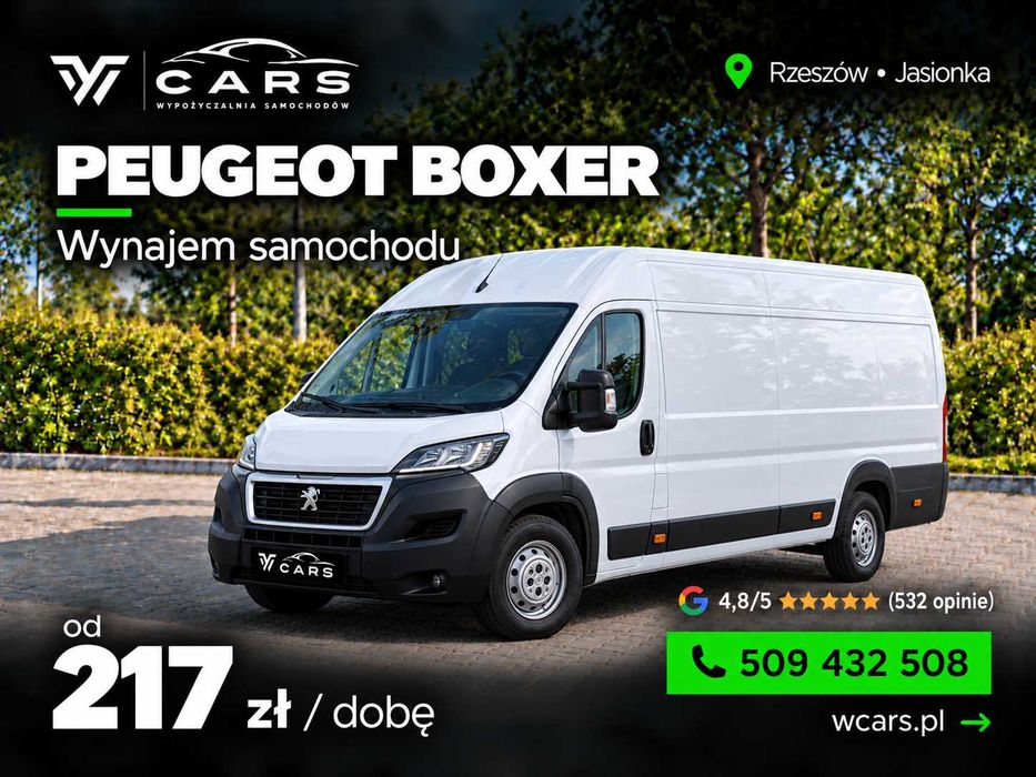 Wynajem samochodu  wynajem wypożycz samochód dostawczy L2H2 L3H2 L4H2