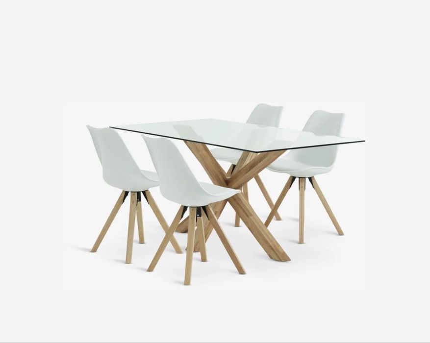 Conjunto de Mesa de Jantar AGERBY e 4 Cadeiras JONSTRUP