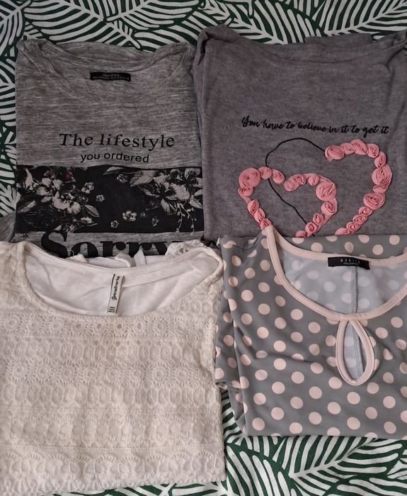 Paka paczka bluzeczek i bluzek damskich 24 szt M L