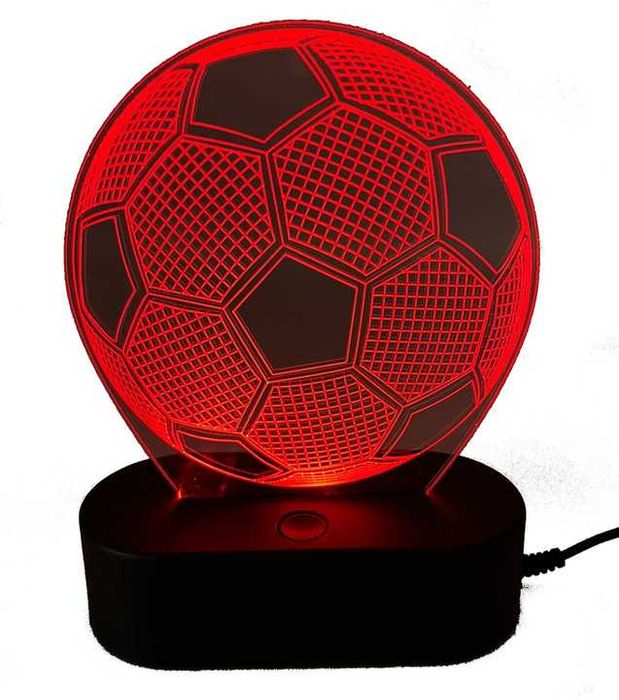 nocna lampka dla kibica różne kolory 3D LED