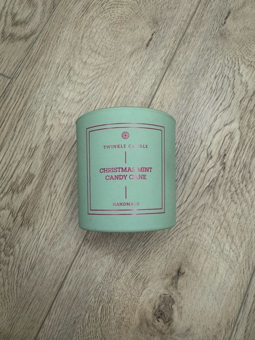 Świeca sojowa 1/4 Christmas Mint Candy Cane Twinkle Candle Andziaks