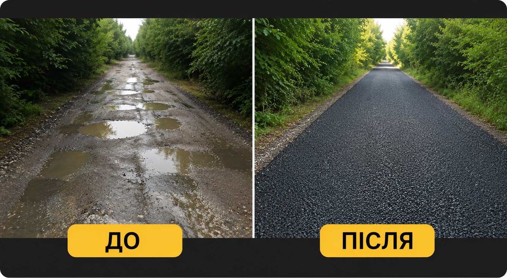 Укладка асфальтной крошки в Харькове