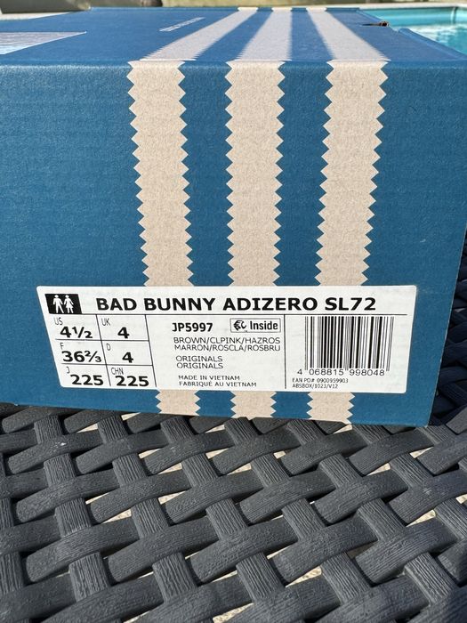 adidas Adizero SL 72 Bad Bunny Brown Clear Pink-36 2/3, 37 1/3, 39 1/3