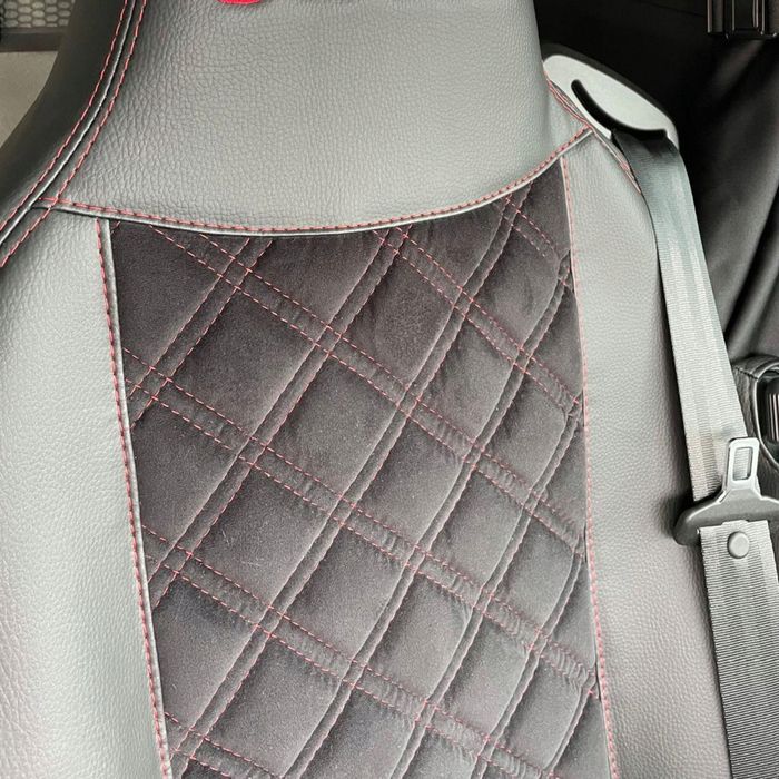 Pokrowce na fotele Opel Vivaro 2os Pikowany Welur Szyte ręcznie