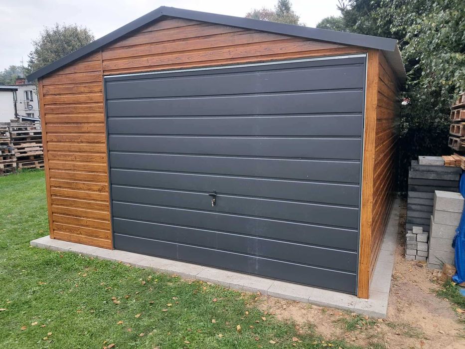 Garaż blaszany 4x5. WZMOCNIONY PROFILAMI. Producent. CAŁA Polska