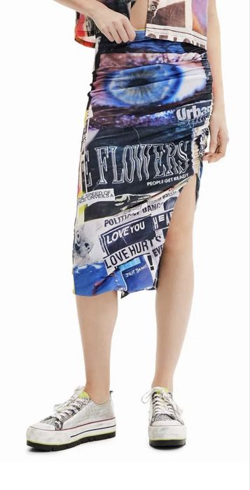 Дві спідниці, спідниця міді Desigual, джинсова спідниця Answear Lab