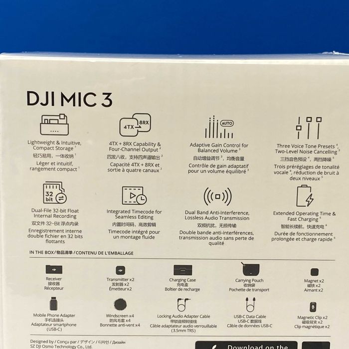 DJI Mic 3 (2 TX + 1 RX + Charging Case) | SELADO | 3 ANOS DE GARANTIA