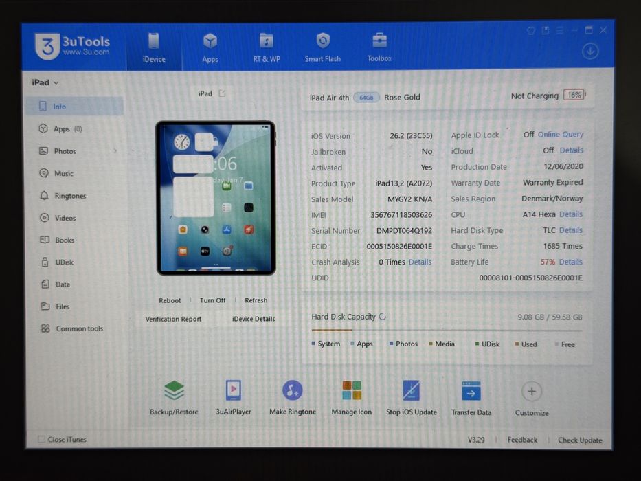 iPad Air 4 (A2072) - 64GB - Cellular (LTE) - faktura VAT 23%