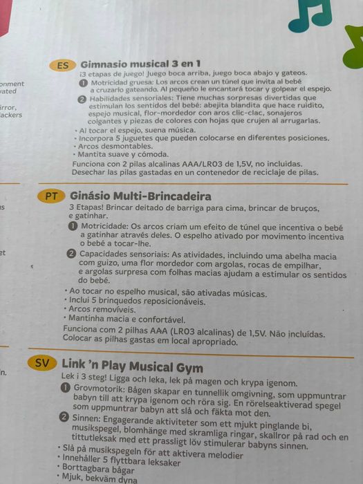 Ginásio musical Fisher-Price 3 em 1