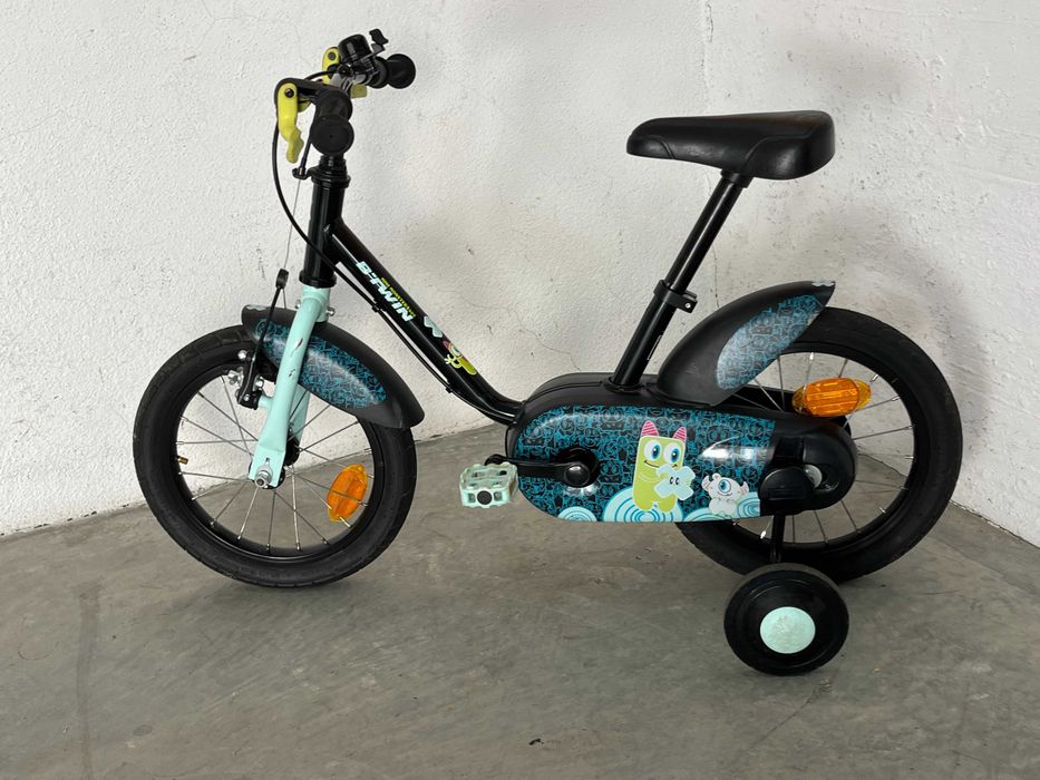 Bicicleta roda 14 ideal 3 - 5 anos com rodinhas