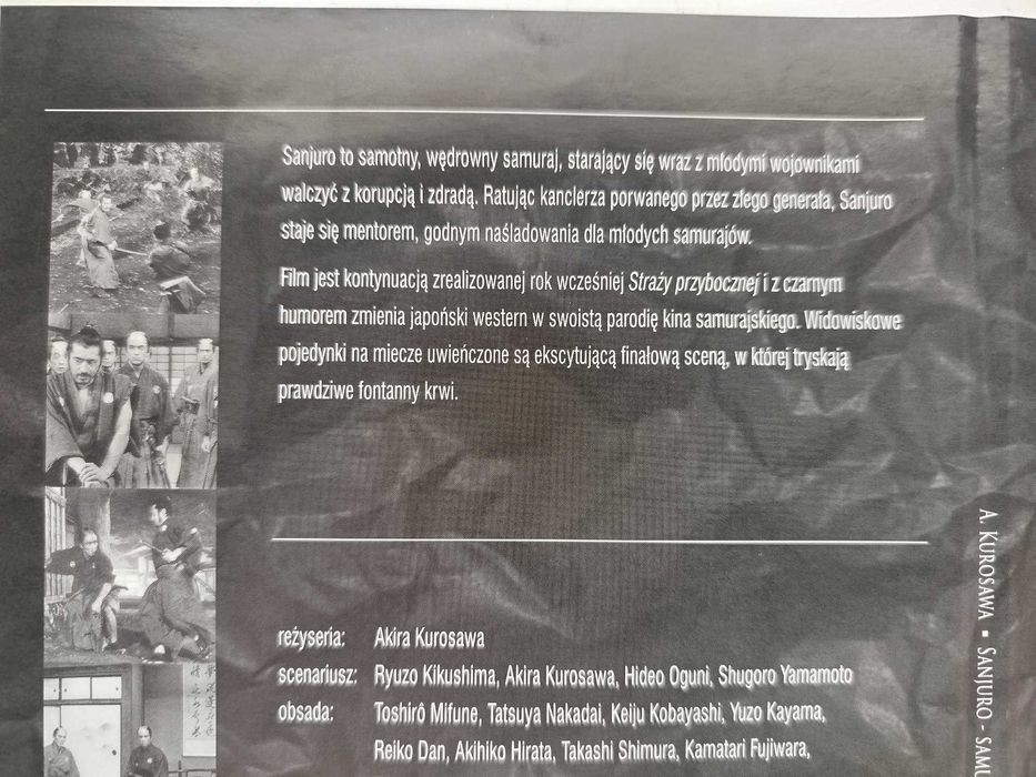 Sanjuro Samuraj znikąd Akiro Kurosawa DVD polski lektor dramat przygod