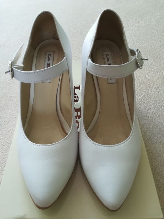 Buty damskie, do ślubu, na imprezę - białe