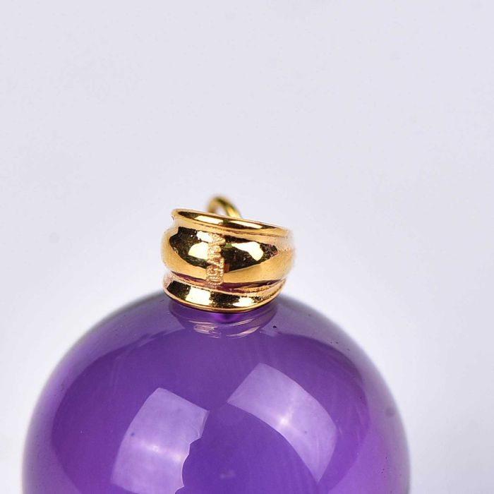 Colar com pingente - 18 K Ouro amarelo Ametista