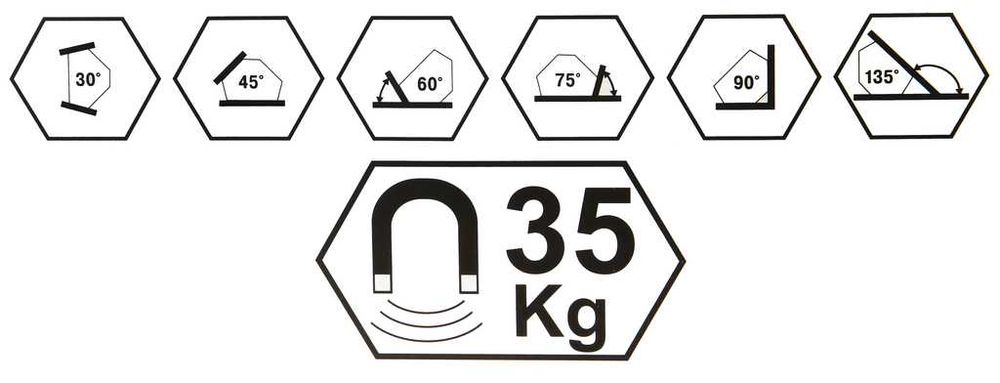 SPAWALNICZY KĄTOWNIK Magnetyczny35kg 6-kąt