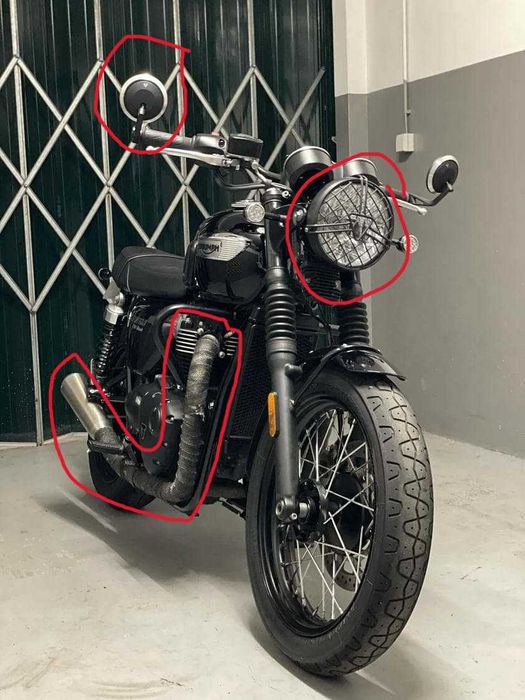 Peças para a mota Triumph T100 Bonneville