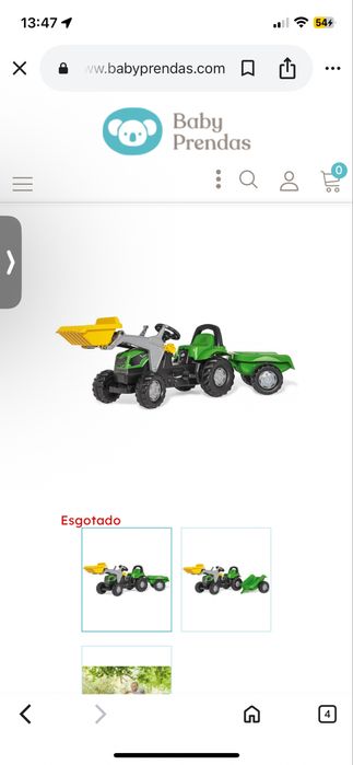 Trator de brinquedo John Deere