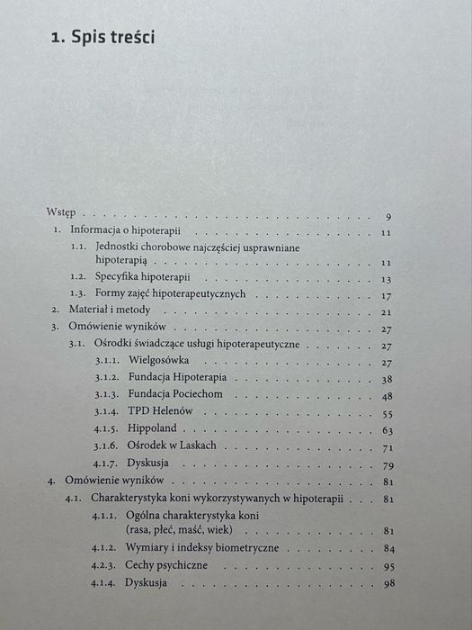Charakterystyka zootechniczks koni wykorzystywanych w hipoterapii