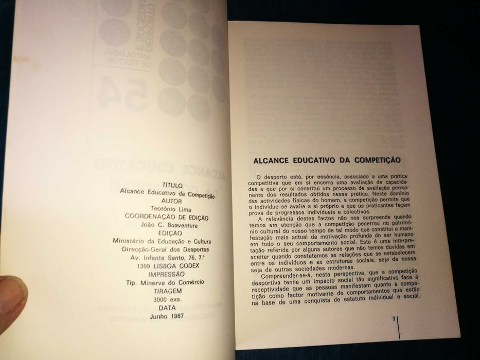 Desporto e Sociedade 54 -Alcance Educativo da Competição-Teotónio Lima