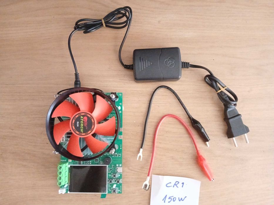 Carga Electronica 150W com "Multimetro" e Medidor Capacidade Bateria (Ah)