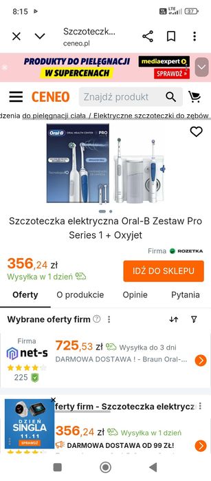 Szczotki Philips elektryczne baza z oxy Jet czyszcząca soniczna oral b