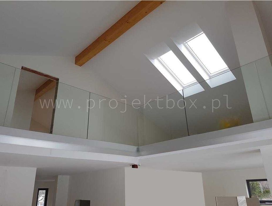 Balustrada szklana wewnętrzna, zewnętrzna, balustrada  francuska