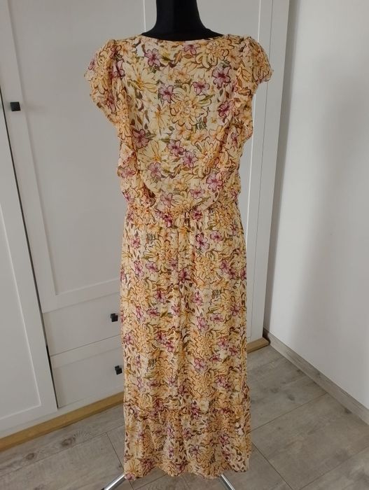Letnia zwiewna sukienka maxi 44