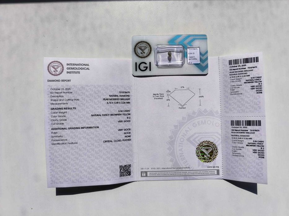 2 Diamantes Naturais Certificados IGI | 1,51ct + 0,34ct | Selados