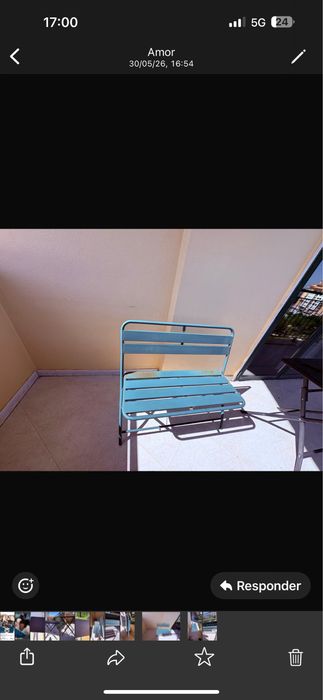 Banco  Verde para varanda ou jardim