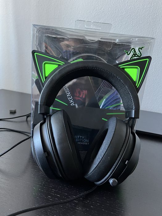 Headset Gaming Razer Kraken Kitty Edition Black RGB - Com Caixa