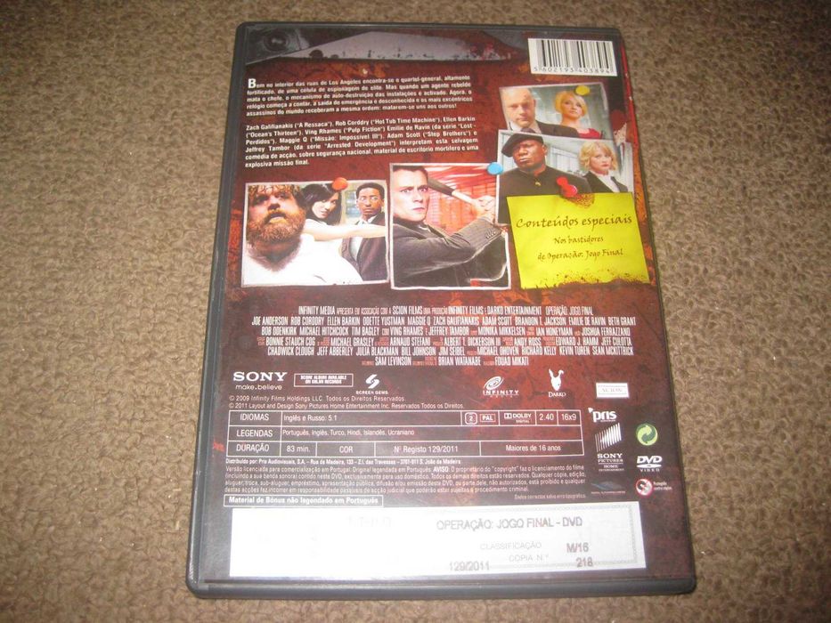 DVD "Operação: Jogo Final" com Zach Galifianakis