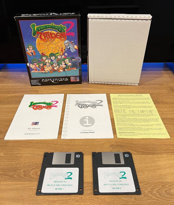 Lemmings 2 Tribes (PC EN 1993) BIG BOX kompletne premierowe wydanie