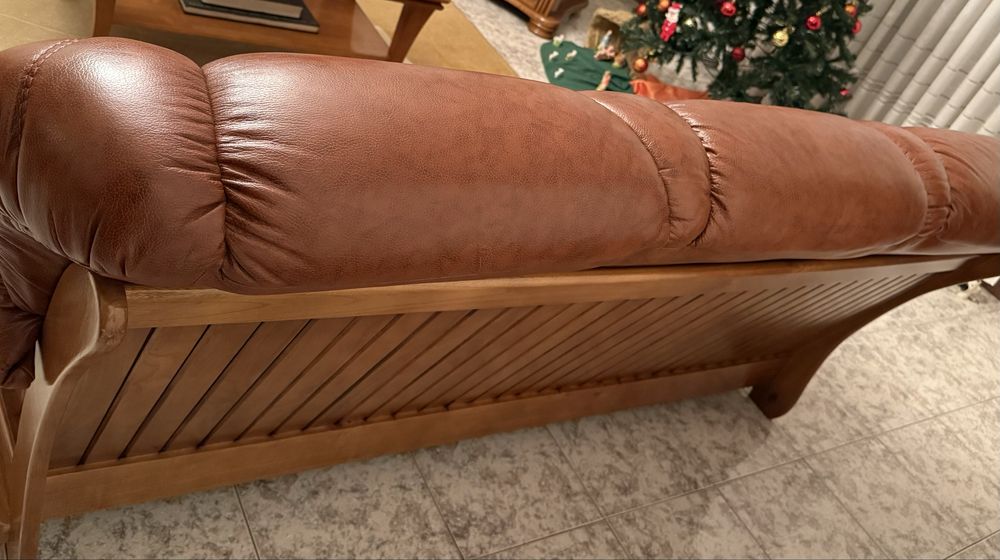 Sofa Rustico em Pele Genuína