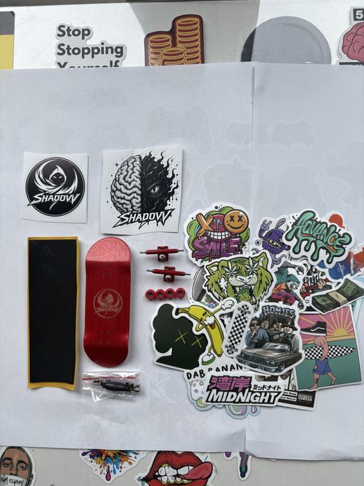 Nowy zestaw set czerwony drewniany fingerboard 34mm Shadovv