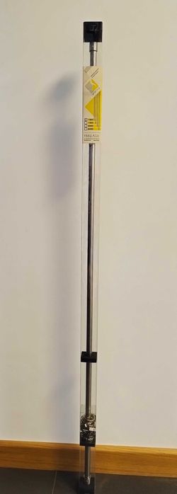 Karnisz pojedynczy metalowy srebrny 1,20m