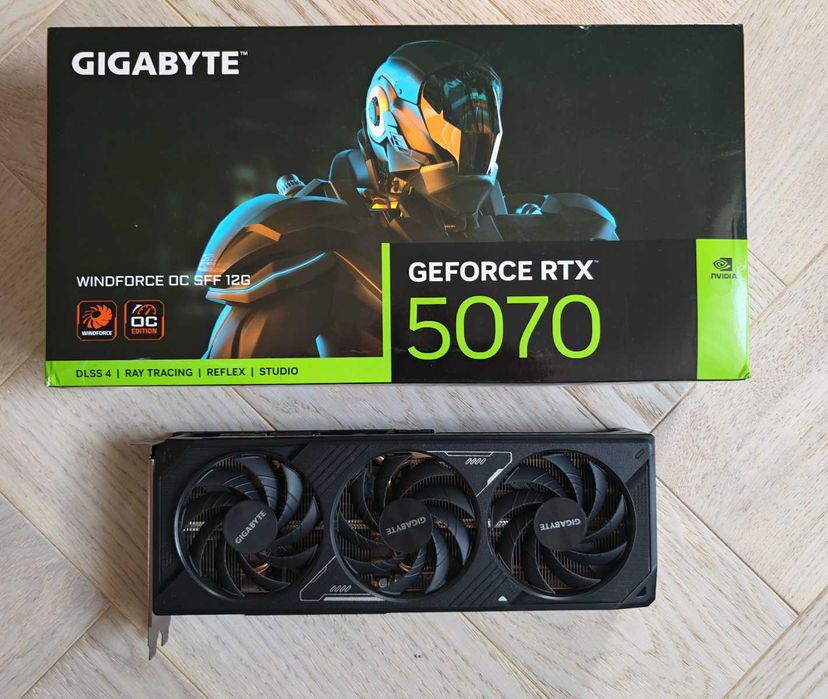 Gigabyte GeForce RTX 5070 Windforce OC SFF 12GB GDDR7 – pudełko, stan bardzo dobry - REZERWACJA