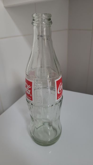 Garrafas antigas de Coca-Cola pirogravadas, 350ml