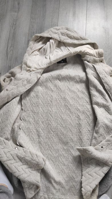 Płaszcz damski z dzianiny rozmiar L