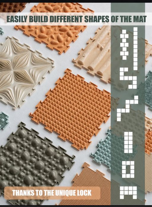 Tapete Sensorial Ortopédico em Puzzle – 16 peças