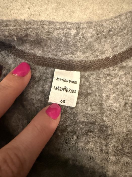 Kombinezon wełna merino szary