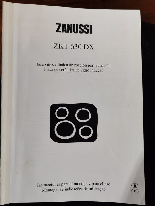 Placa de indução Zanussi ZKT-630-DX avariada