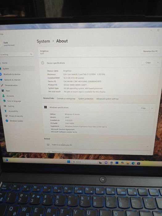 Lenovo legion 5 pro 2560*144 i7 12700h 3070TI 32GB 2TB
