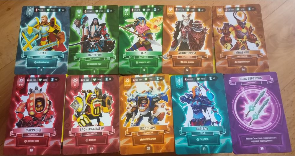 Карточки АТБ арена