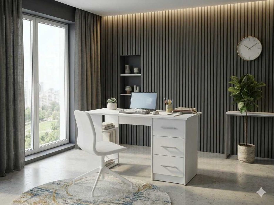 Nowe biurko 120x50x73 (białe lub dąb sonoma)
